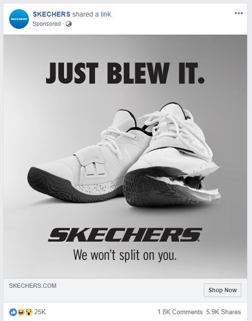 nike shoes advertised on facebook