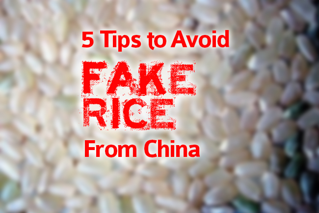 five tips to avoid fake rice from china