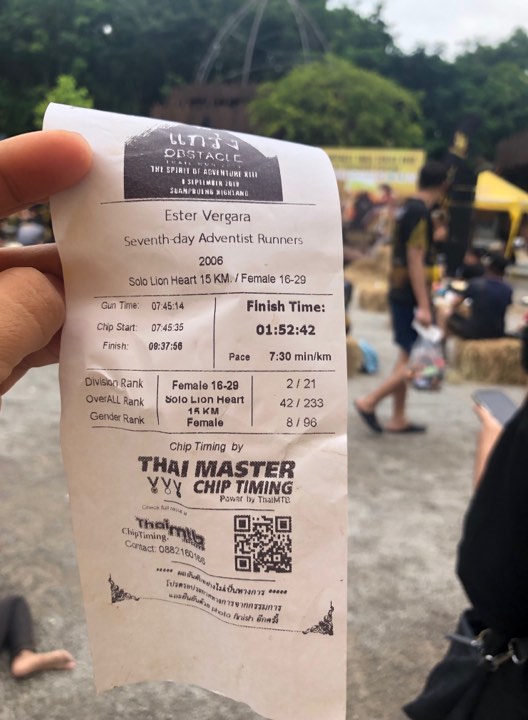 Pinay Wins 3rd Place Overall in the Singha Obstacle Run 2019