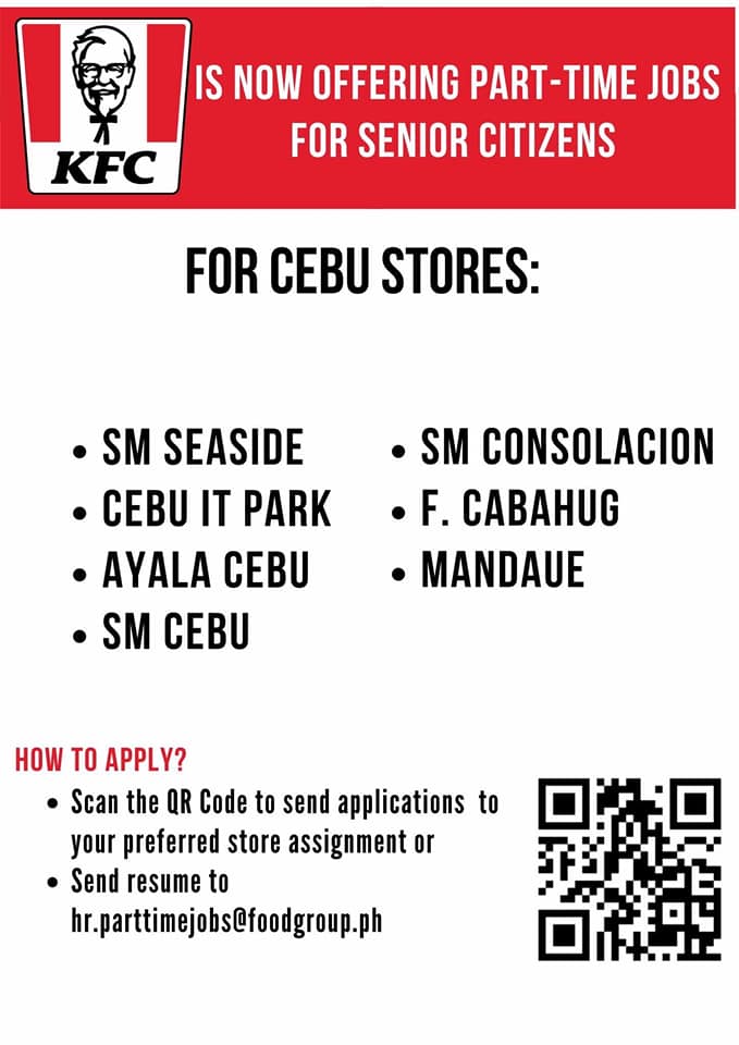 LOOK: KFC Cebu opens job opportunities for senior citizens! — Pinoy Thaiyo