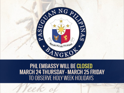 PHL Embassy close march 24 25