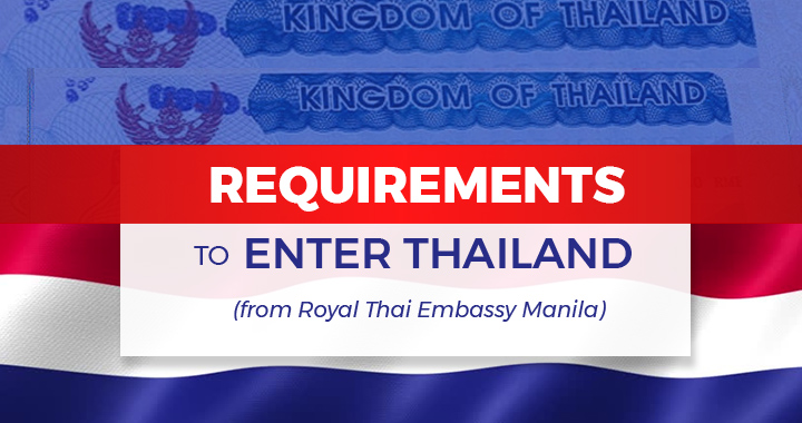 pinoythaiyo requirements to enter thailand