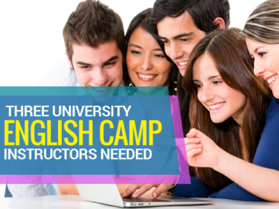 three english camp instructors needed